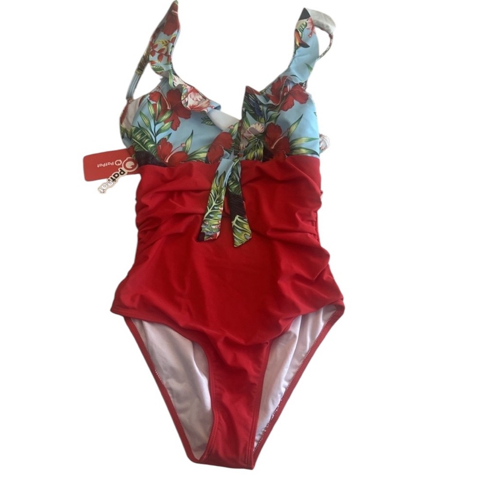 NWT PatPat women's size M tropical one piece swimsuit.